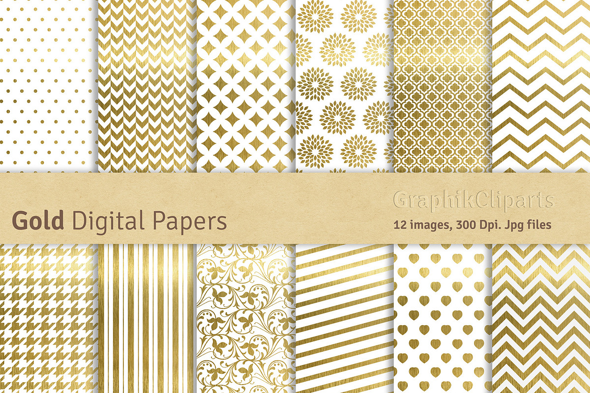 Gold Digital Papers