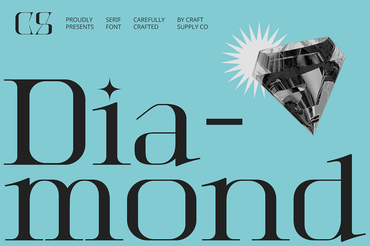 CS Diamond – Serif Font, a Serif Font by Craft Supply Co. (Photo 1 of 8)