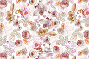 Watercolor Roses Pattern, a Pattern Graphic by Webvilla Studio (Thumbnail 7 of 7)