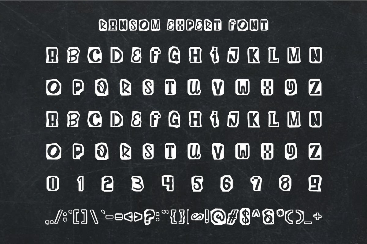 Ransom Expert - Letter Cut Font, a Sans Serif Font by Iqsiart Studio (Photo 6 of 6)