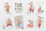Mouse time. 15 mice for cards, an Animal Illustration by katyabuslaeva (Thumbnail 3 of 5)