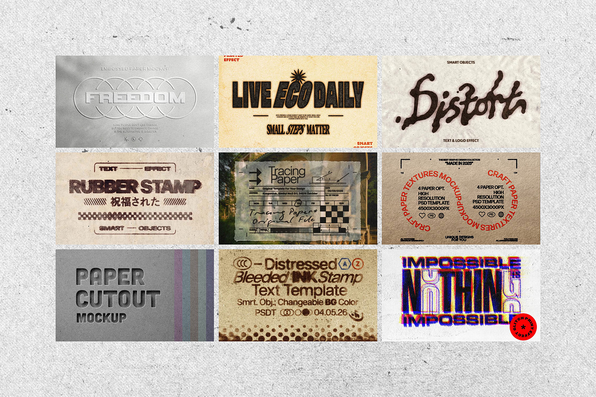 Epic Paper Effects & Textures Bundle, a Layer Style Add-On by pixelbuddha.net (Photo 3 of 31)