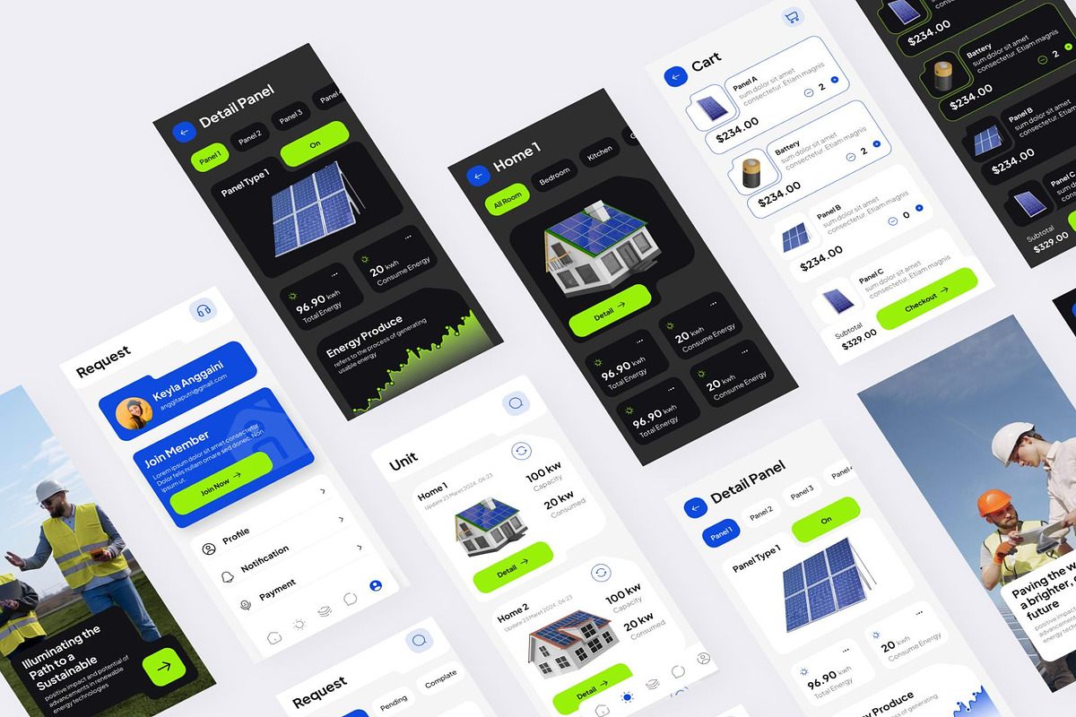 Soola - Solar Mobile App UI KIT, an UI Kit Template by Creative Perspective (Photo 5 of 5)