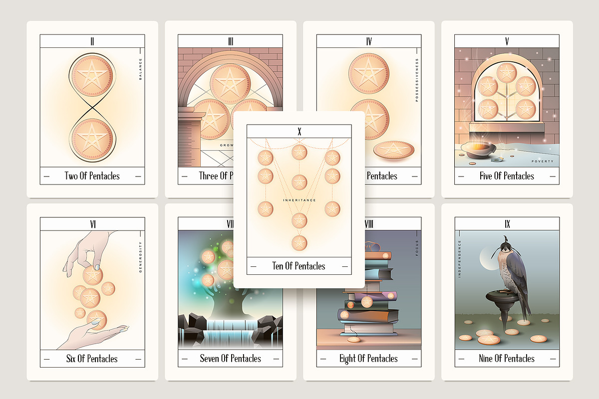 Tarot Card Templates - Minor Arcana, an Illustration by Polar Vectors (Photo 9 of 15)