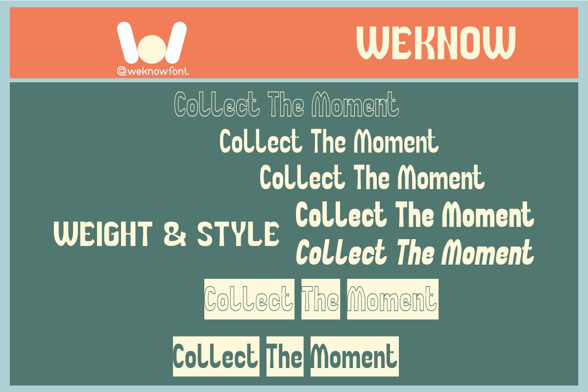 Collect the moment, a Font by weknow (Photo 7 of 8)