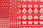 Scandinavian Folk Art Christmas, a Pattern Graphic by Pattern Whimsy (Thumbnail 3 of 10)