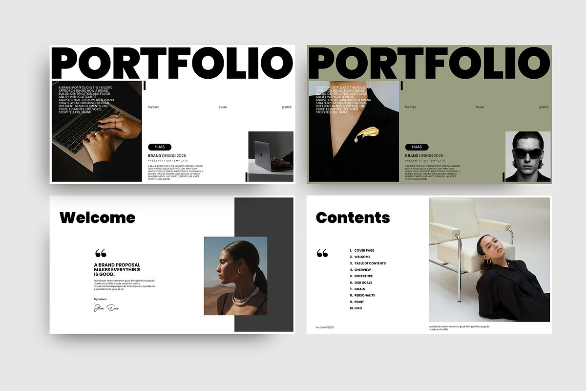 Huas Brand Portfolio Presentation, a Presentation Template by Studio Artisan (Photo 2 of 6)