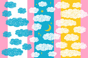 Crayon Clouds and Stars vector art, a Decorative Illustration by Neliakott ♥ (Thumbnail 2 of 6)