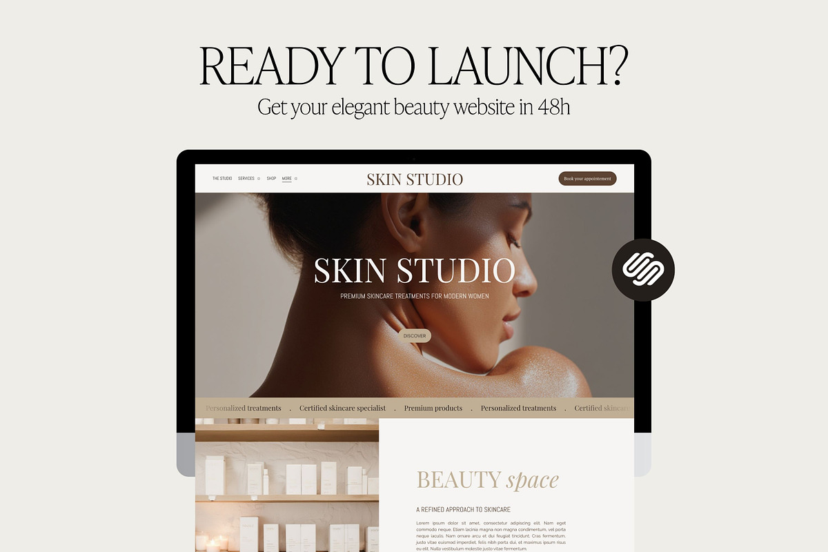 Squarespace Beauty Salon Esthetician, a Squarespace Template by Studio Marmotte (Photo 5 of 6)