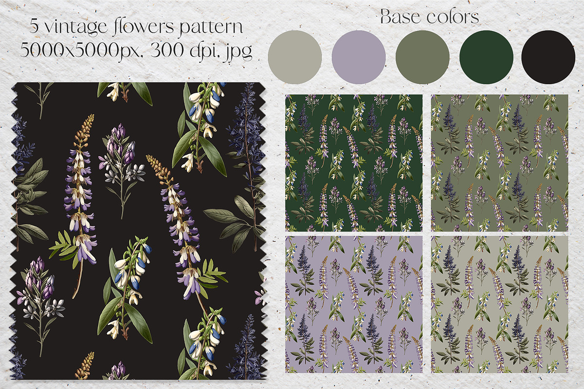 Lupine. Vintage botanical atlas, a Pattern Graphic by Antikva17 (Photo 8 of 12)