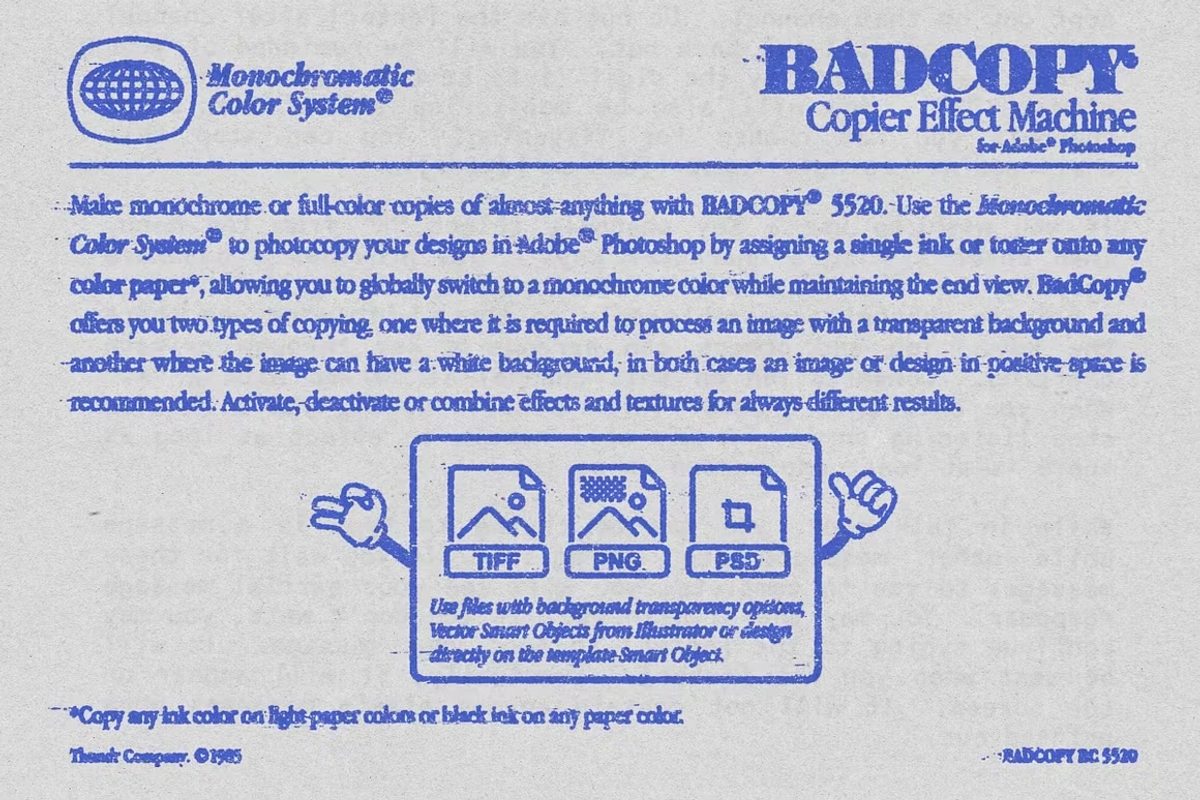 BADCOPY | Ink Bleed & Copier Effects, a Layer Style Add-On by Thundr Co. (Photo 2 of 9)