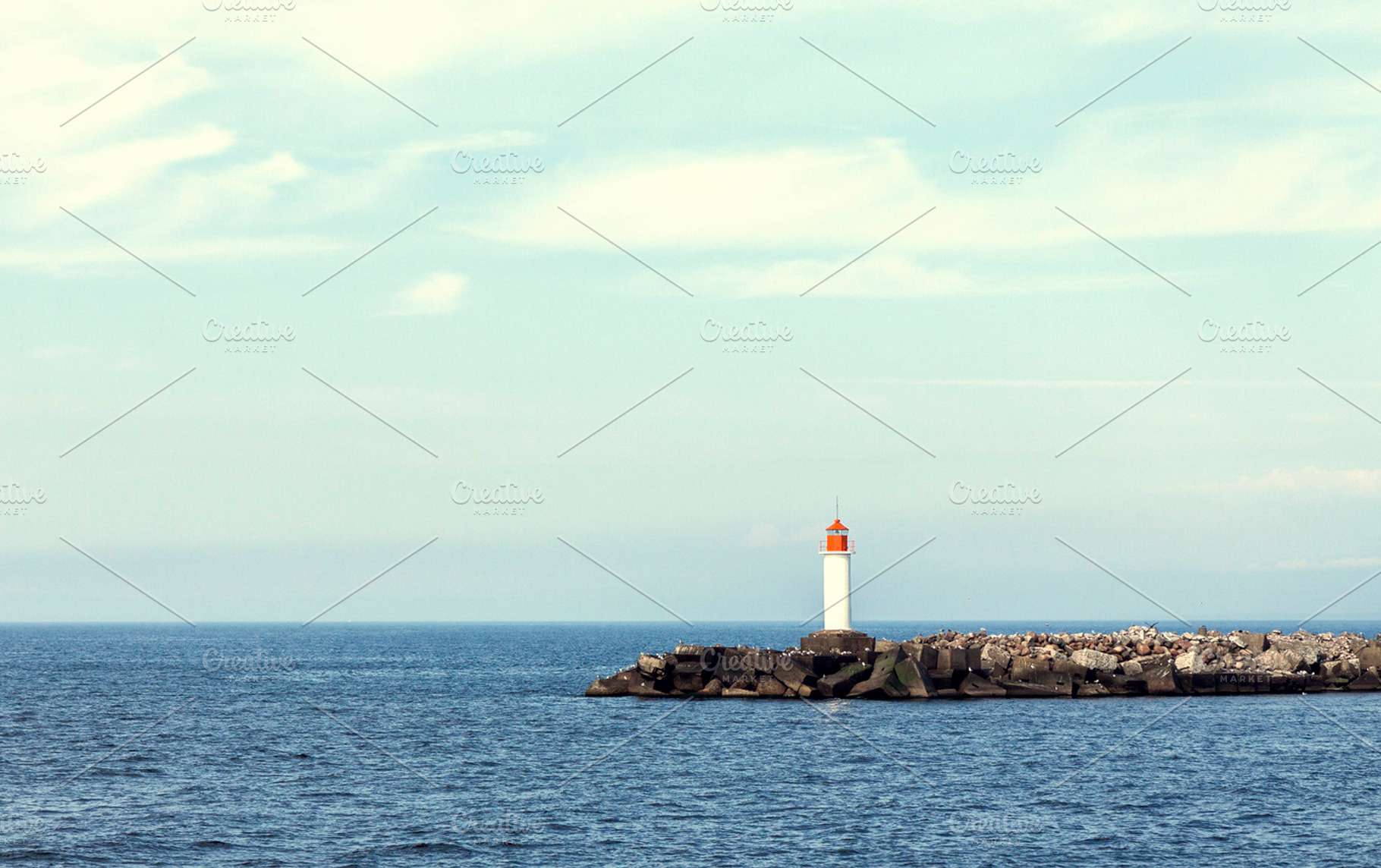 Landscape with white lighthouse, a Nature Photo by BOOCYS