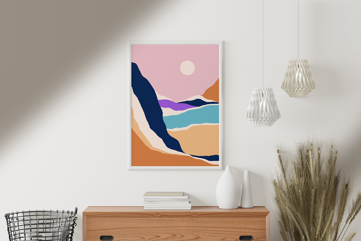Abstract nature landscapes cards set, a Decorative Illustration by Good Studio (Photo 32 of 34)