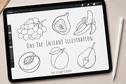 Fruit & Vegetable Procreate Stamps, a Brush Add-On by Mari_Caliart (Thumbnail 4 of 10)