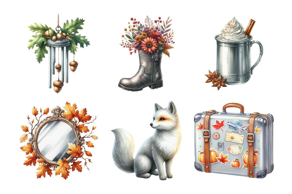Vintage Aesthetic Autumn Clipart, an Illustration by Daily.Designs (Photo 3 of 5)