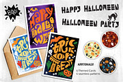 HALLOWEEN 2017 LINOCUT VECTOR SET, an Object Illustration by Spencerian Sisters (Thumbnail 2 of 6)