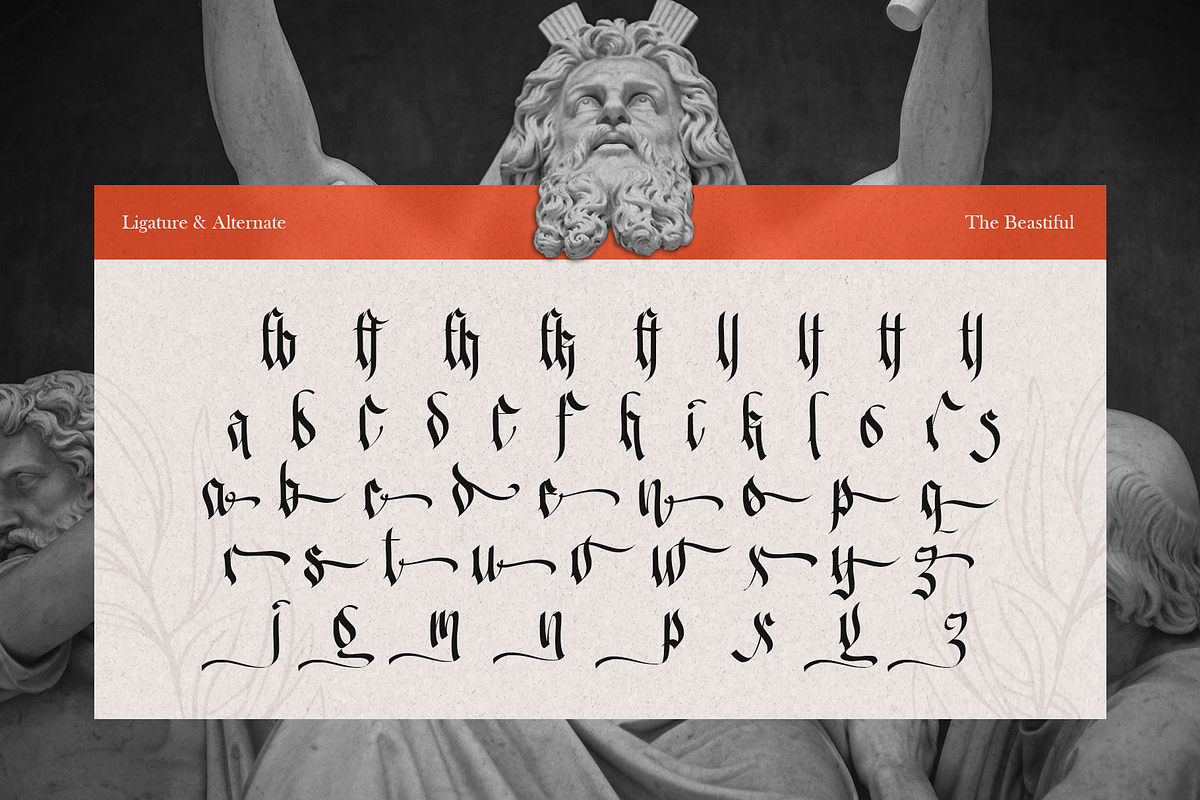 The Beastiful Modern Blackletter, a Blackletter Font by Vampstudio (Photo 13 of 13)