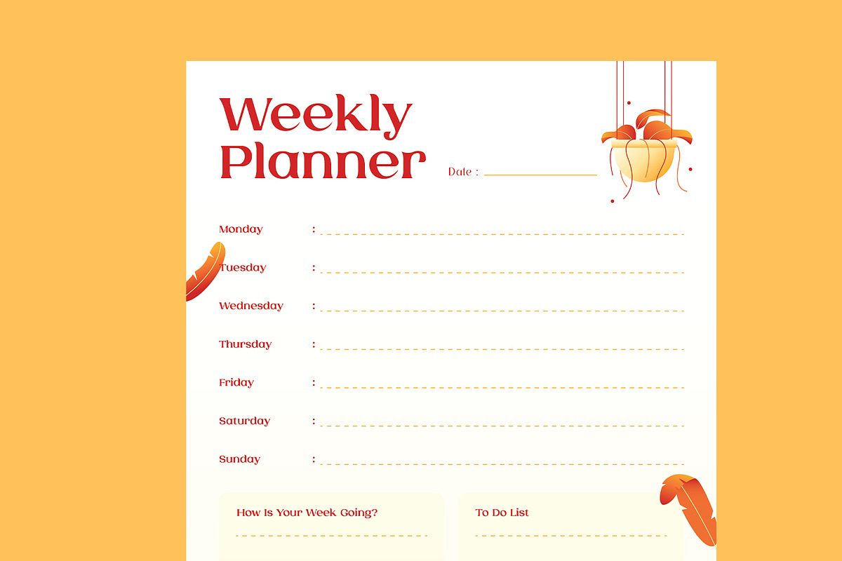 Creative Daily Weekly Planner, a Stationery Template by Neermana (Photo 3 of 4)