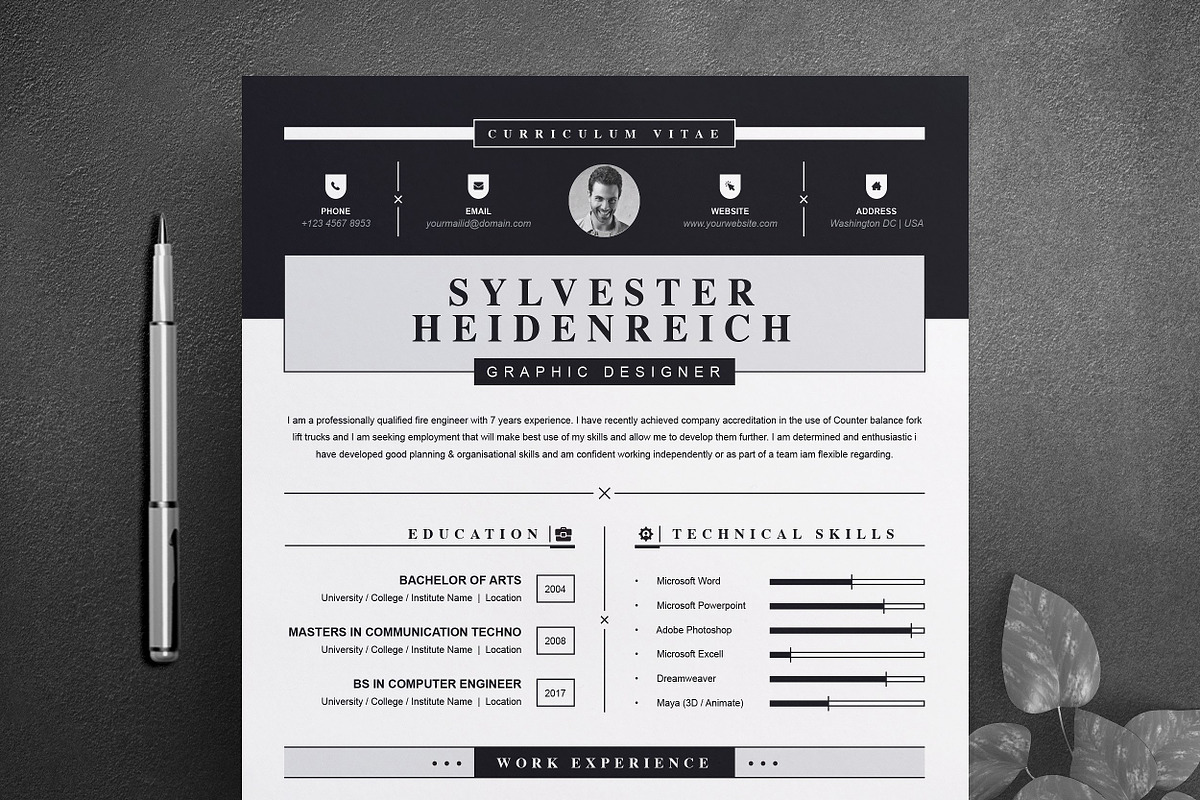 Resume/CV Bundle | 200+ for $29, a Resume Template by ResumeInventor (Photo 24 of 207)