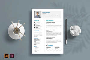 Minimal Resume Template Layout, a Resume Template by Seeing-art
