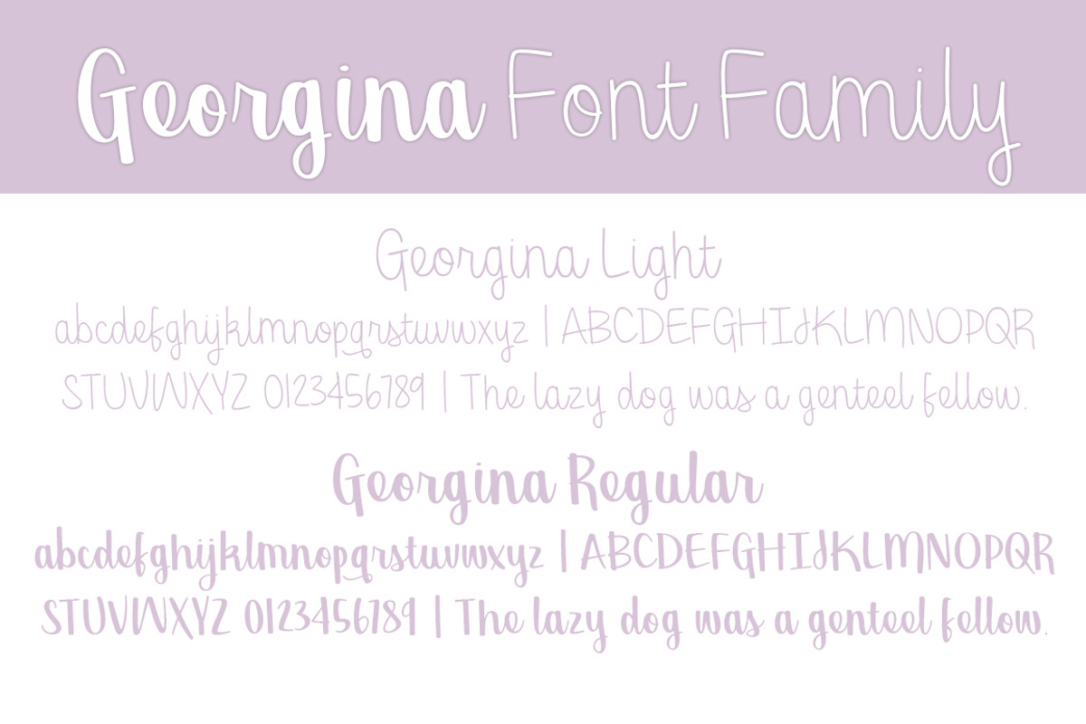 Georgina Font Family preview 2