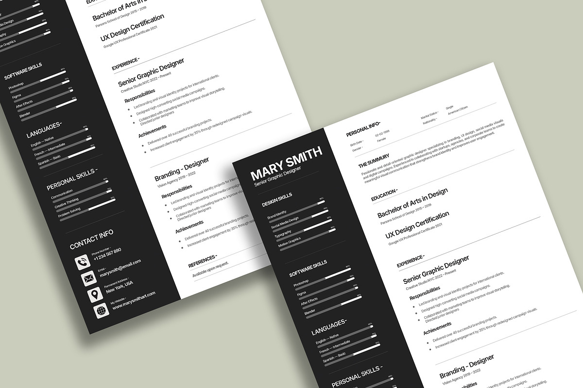 Resume Duo Pack, a Resume Template by Templeste (Photo 7 of 7)