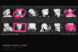 Grunge Contact Sheet Photo Effect