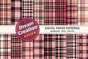 Pink Tartan Plaid Digital Paper, a Pattern Graphic by Dream Creation (Thumbnail 1 of 4)