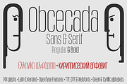 Obcecada Sans & Serif, a Sans Serif Font by deFharo (Thumbnail 1 of 5)