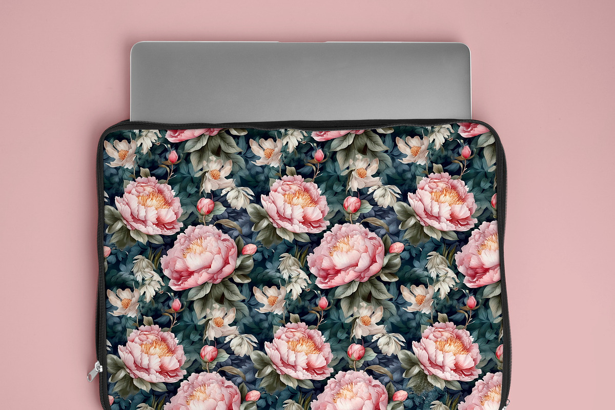 Peony Flowers Seamless Patterns, a Pattern Graphic by ArtIrisArt (Photo 8 of 12)