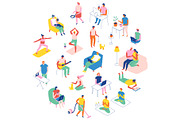 Flat vector people lifestyle bundle, a Person Illustration by Vector_Art (Thumbnail 13 of 27)