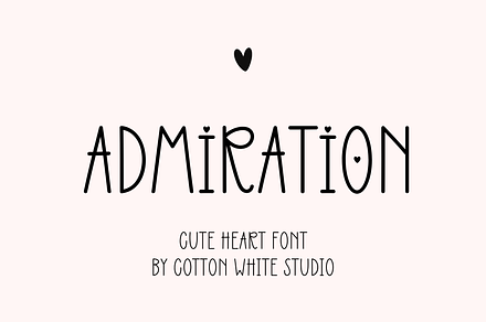 Admiration Cute Heart Font