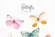 Watercolor Butterfly Set, a Texture Illustration by YuliyaArtGarden (Thumbnail 3 of 9)