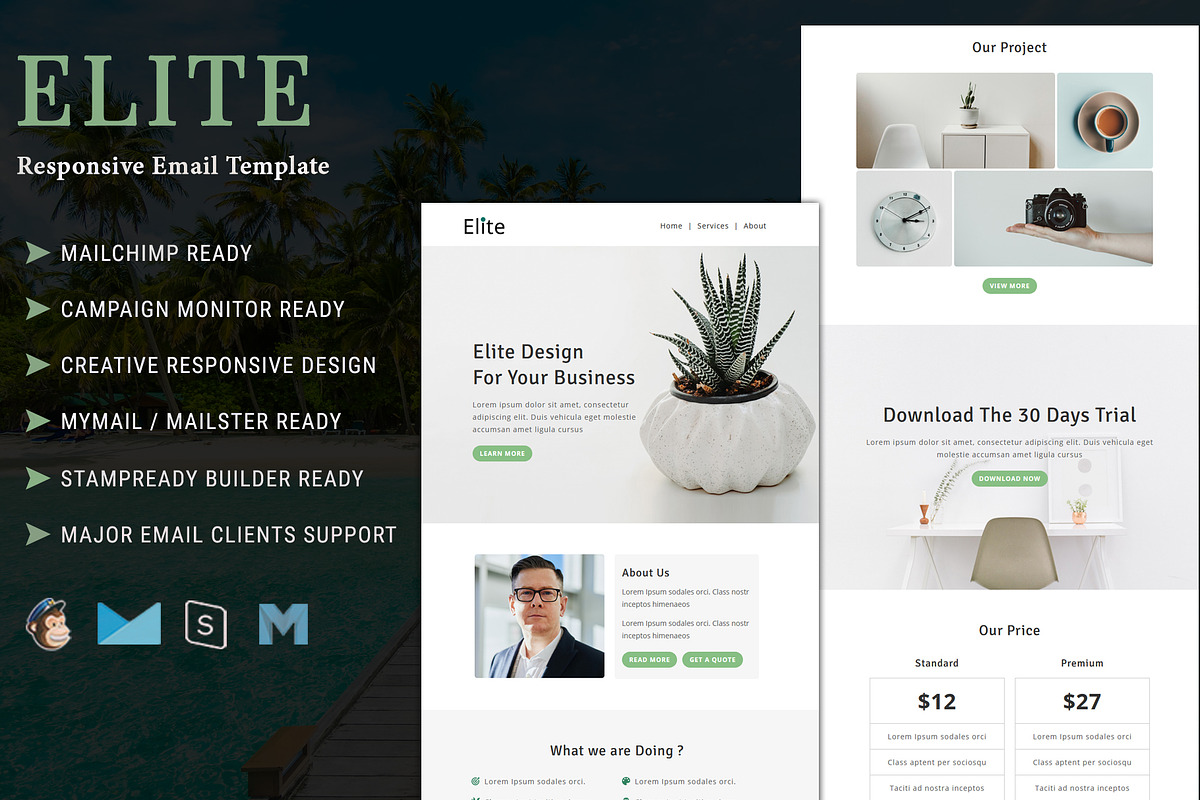 Elite Responsive Email Template, an Email Template by FourDinos
