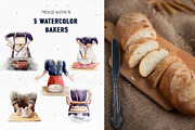 LET'S BAKE Watercolor Aesthetic set, a Food Illustration by anastasiia.art (Thumbnail 3 of 13)