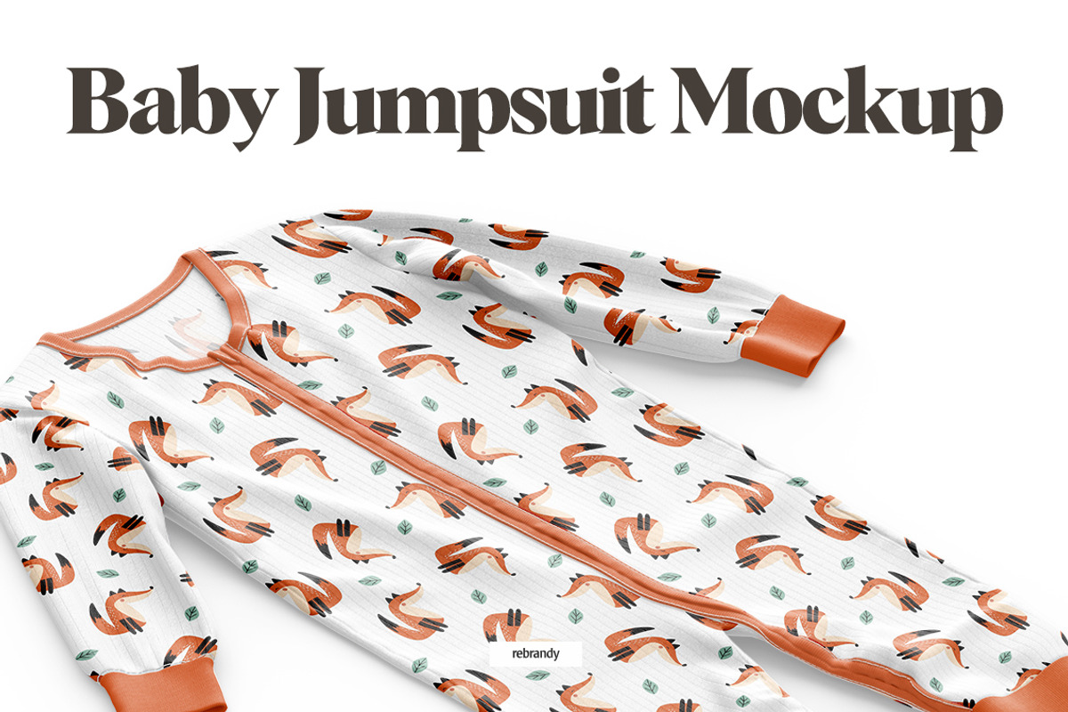 Baby Jumpsuit Mockups, an Apparel Mockup by rebrandy (Photo 1 of 9)