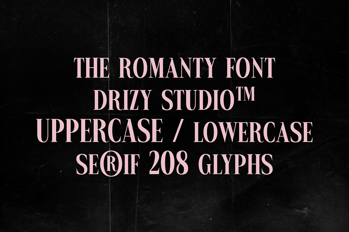 The Romanty – Romantic Old Style, a Serif Font by Drizy (Photo 2 of 10)