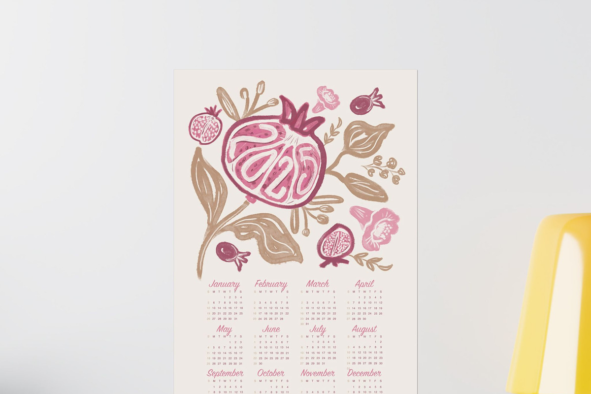 Pomegranate 2025 Calendar Printable, a Poster Template by Anis Illustration (Photo 7 of 7)