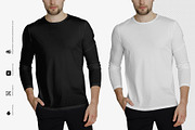Long Sleeve T-shirt Mock-Up, a Shirt Mockup by Mock-up Store (Thumbnail 7 of 8)