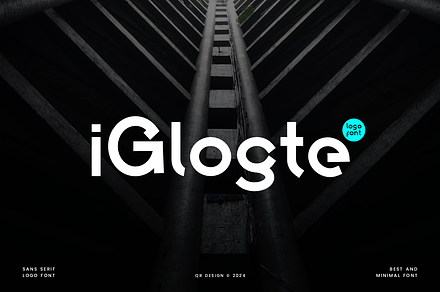 Iglogte - Minimal Logo Font, a Sans Serif Font by QR Design Studio