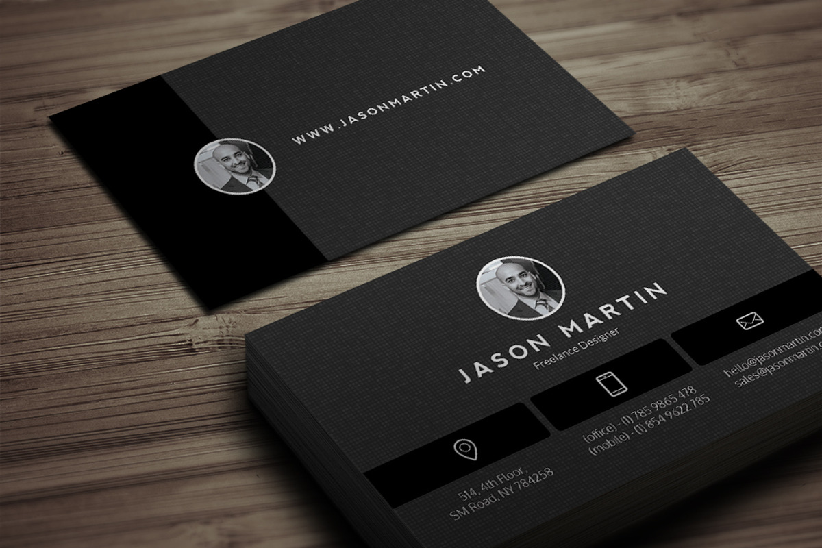 Clean Individual Business Card, a Business Card Template by bouncy (Photo 4 of 4)