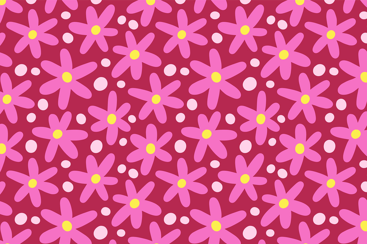 Groowy flowers, seamless pattern set, a Pattern Graphic by Good Studio (Photo 5 of 12)