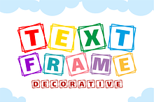 Text Frame - Playful Block Font