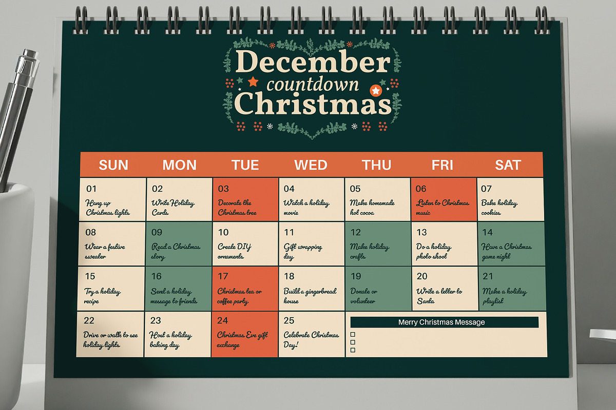 Christmas Day Countdown, a Stationery Template by MightyDesign (Photo 2 of 5)