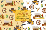 Western Cowboy Vector Clipart Set, a Person Illustration by Universe Mary (Thumbnail 8 of 9)