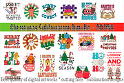 Retro Christmas Sublimation Bundle, a Decorative Illustration by DiamondShop (Thumbnail 1 of 20)