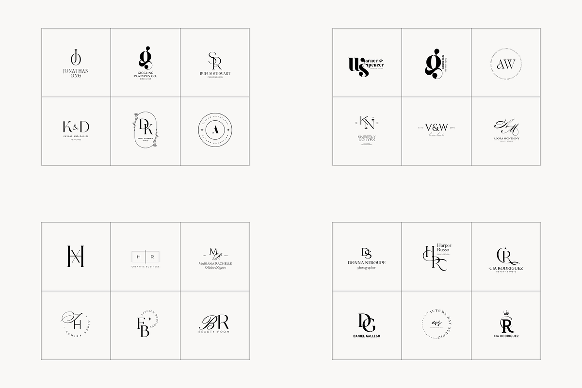 Monogram Logo Kit Bundle, a Branding & Logo Template by Studio Kumo (Photo 6 of 14)