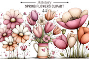 Spring Flowers Sublimation Clipart, an Illustration by designcity5 (Thumbnail 1 of 5)