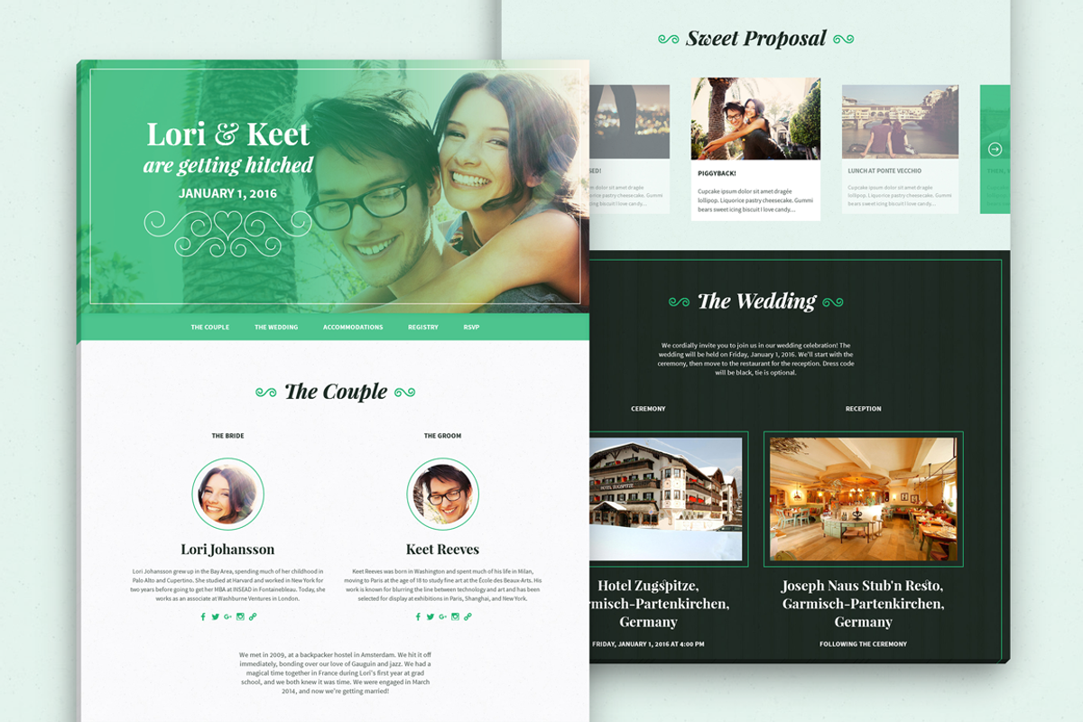 Lovebird - One-Page Wedding HTML/CSS, a HTML Template by Fukio Studio (Photo 1 of 5)