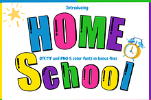 Home School-PNG fonts